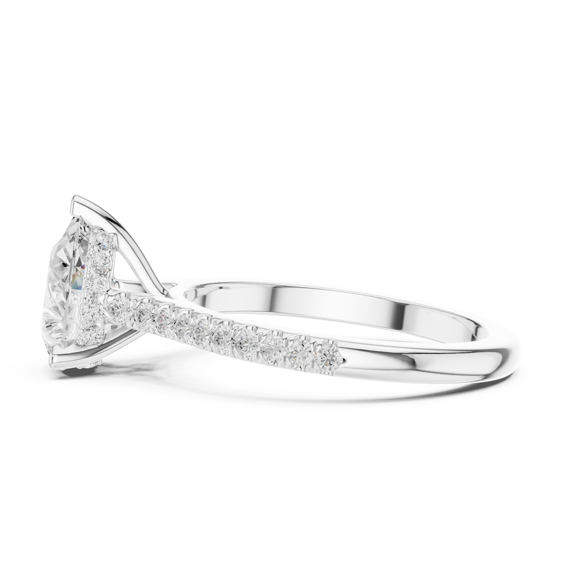 Ladies Ring DDLR-1001@7 - White Gold - Image