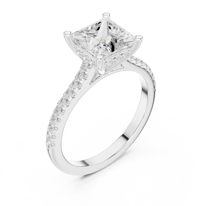 Ladies Ring DDLR-1002@7 - White Gold - Image