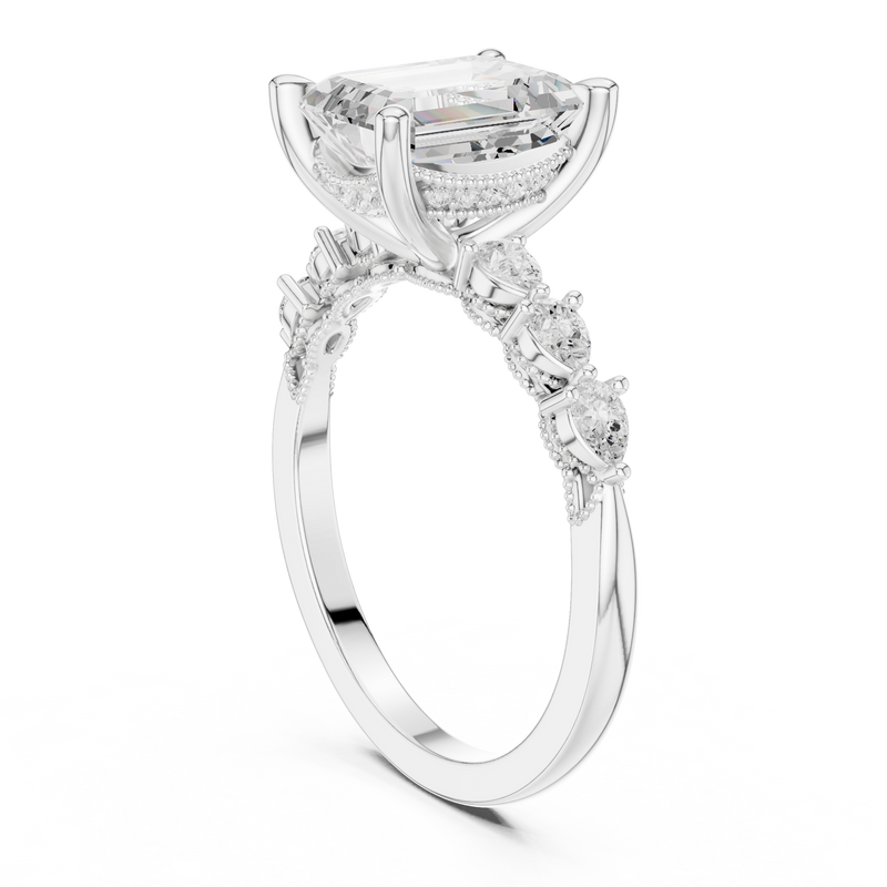 Ladies Ring DDLR-1004@7 - White Gold - Image