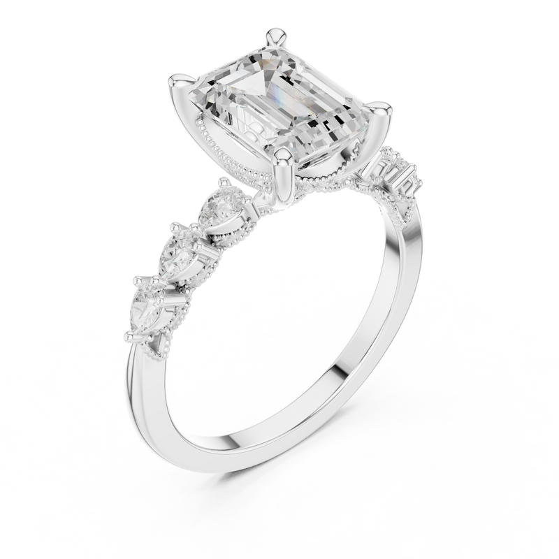 Ladies Ring DDLR-1004@7 - White Gold - Image