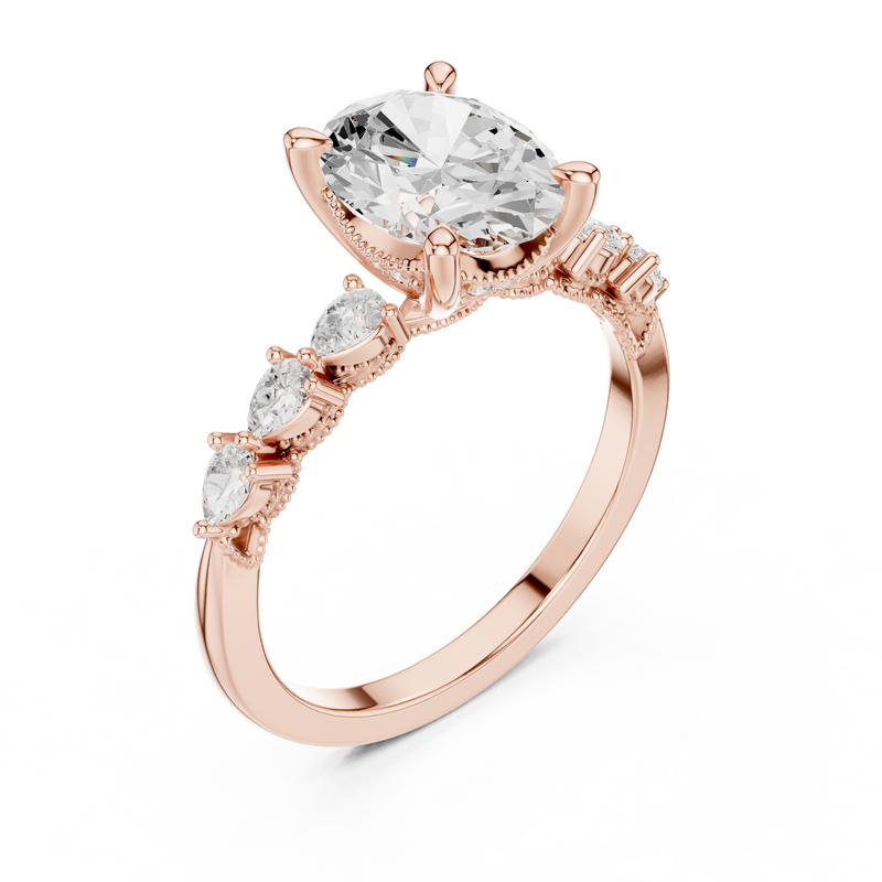 Ladies Ring DDLR-1005@7 - Rose Gold - Image
