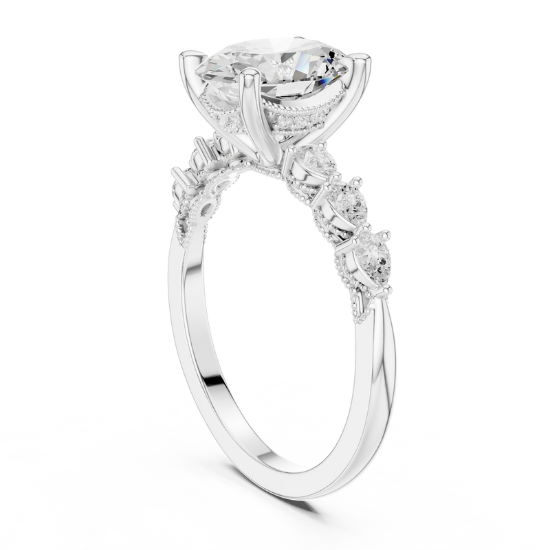 Ladies Ring DDLR-1005@7 - White Gold - Image