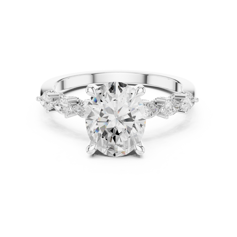 Ladies Ring DDLR-1005@7 - White Gold - Image