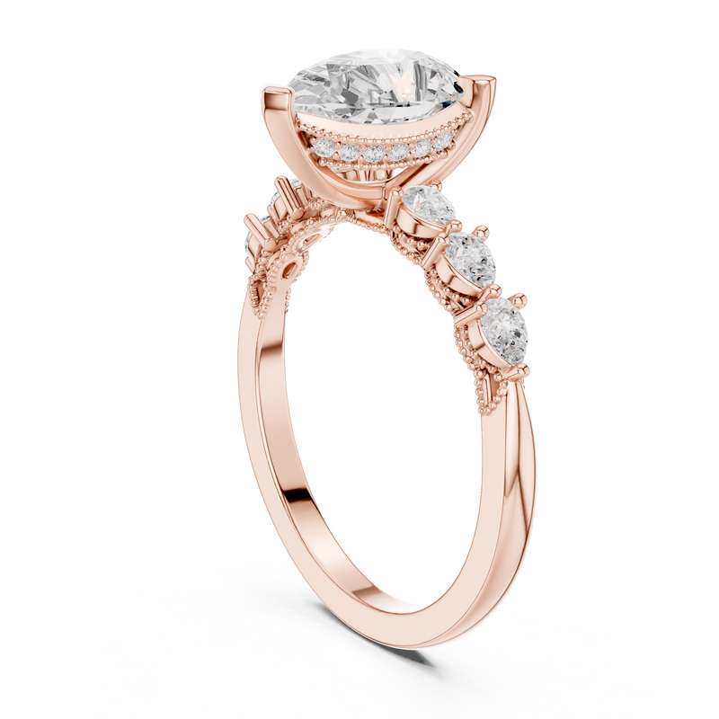 Ladies Ring DDLR-1006@7 - Rose Gold - Image
