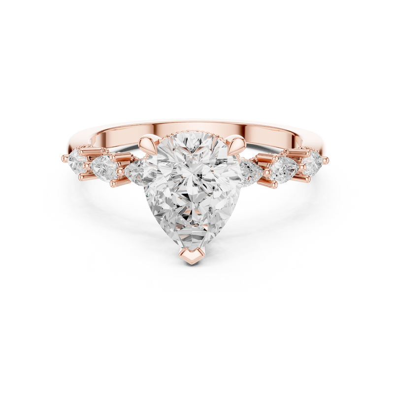 Ladies Ring DDLR-1006@7 - Rose Gold - Image