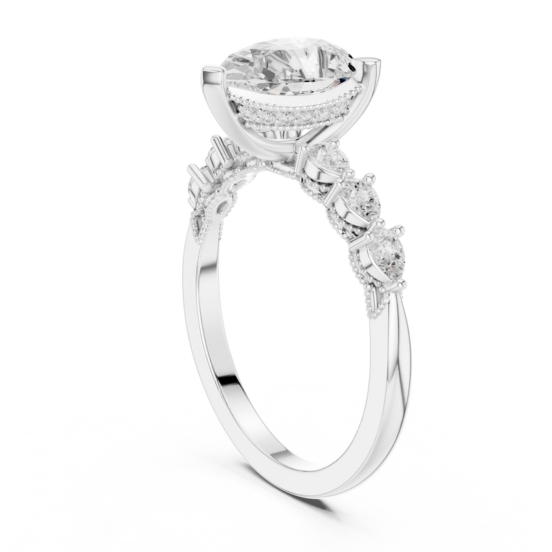Ladies Ring DDLR-1006@7 - White Gold - Image