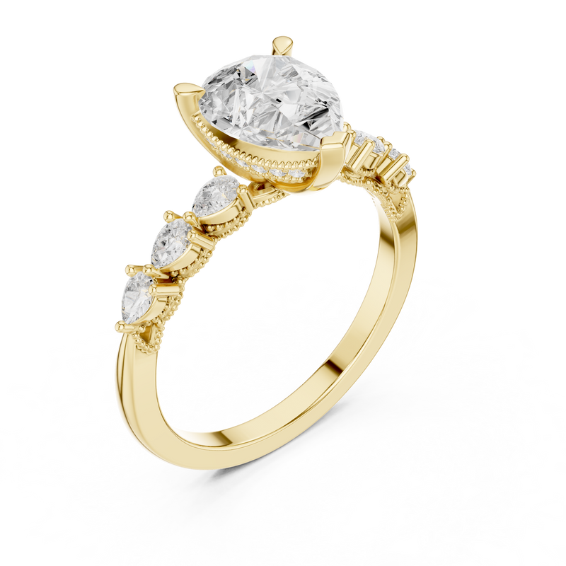 Ladies Ring DDLR-1006@7 - Yellow Gold - Image