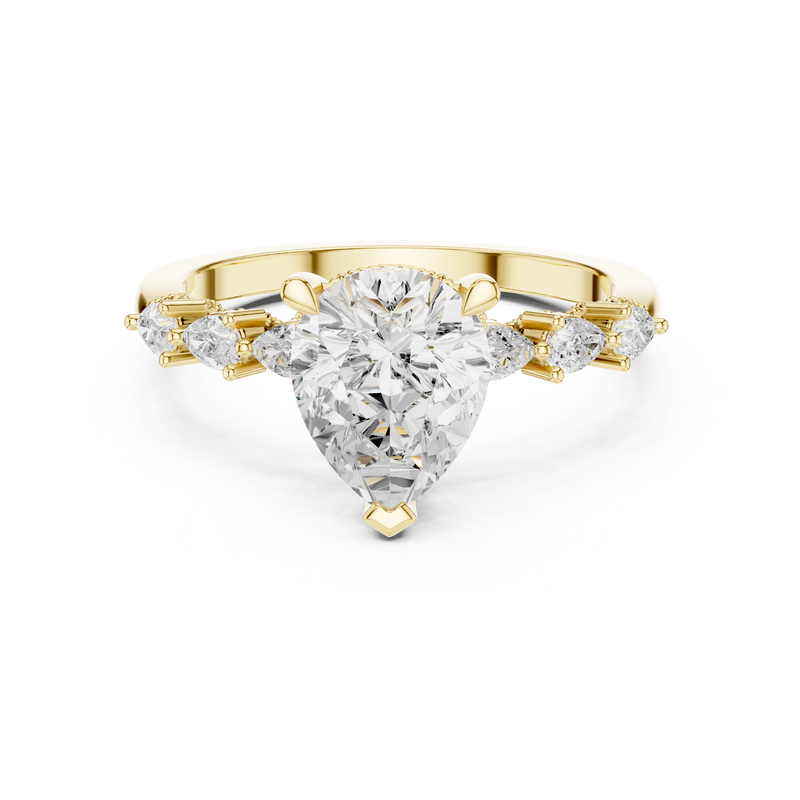 Ladies Ring DDLR-1006@7 - Yellow Gold - Image
