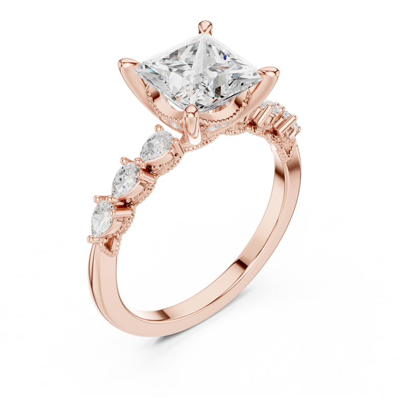 Ladies Ring DDLR-1007@7 - Rose Gold - Image