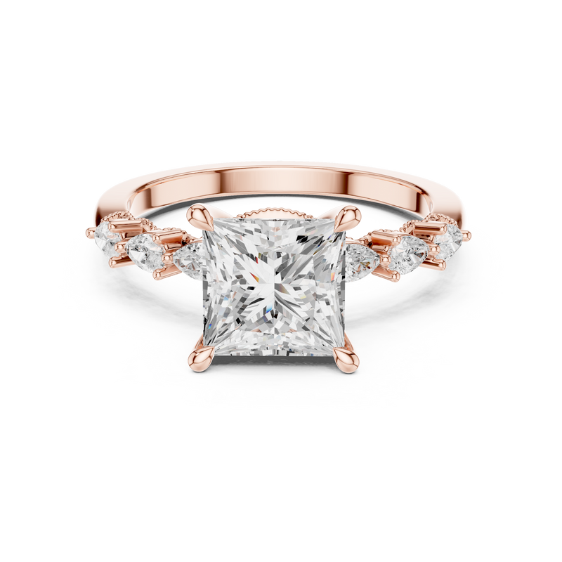 Ladies Ring DDLR-1007@7 - Rose Gold - Image