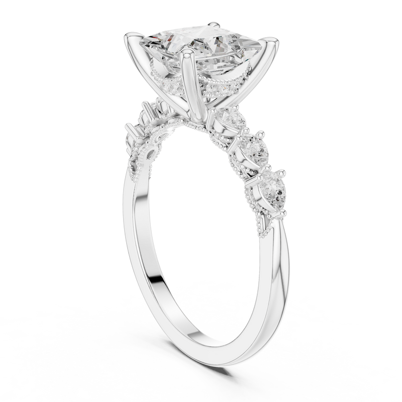 Ladies Ring DDLR-1007@7 - White Gold - Image