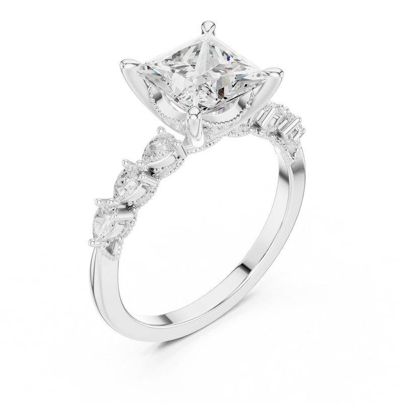 Ladies Ring DDLR-1007@7 - White Gold - Image