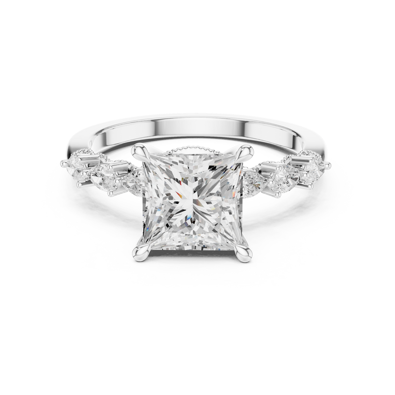 Ladies Ring DDLR-1007@7 - White Gold - Image