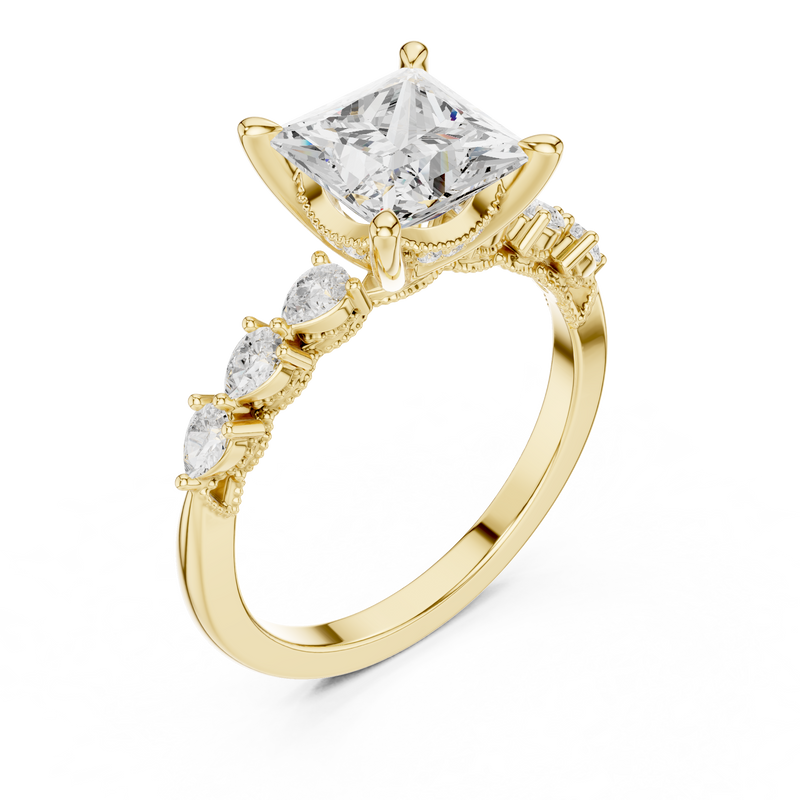 Ladies Ring DDLR-1007@7 - Yellow Gold - Image