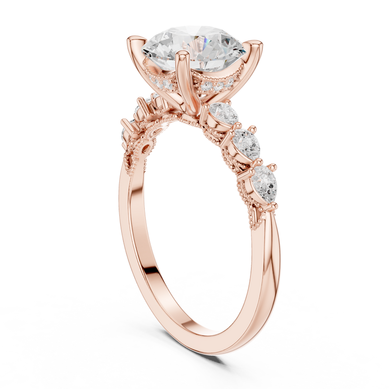 Ladies Ring DDLR-1008@7 - Rose Gold - Image