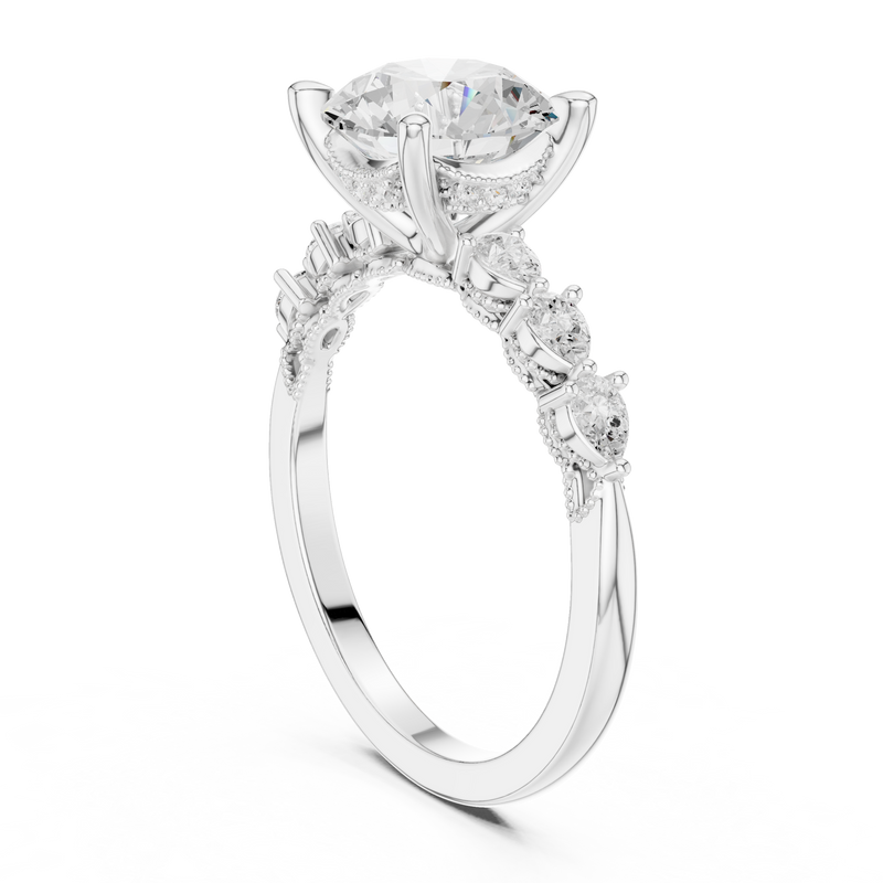 Ladies Ring DDLR-1008@7 - White Gold - Image