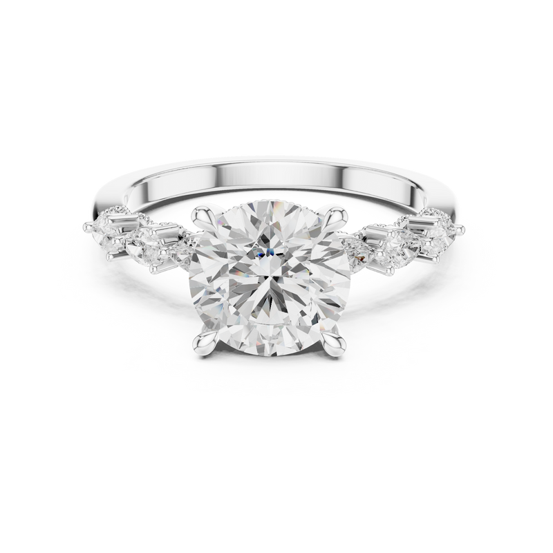 Ladies Ring DDLR-1008@7 - White Gold - Image