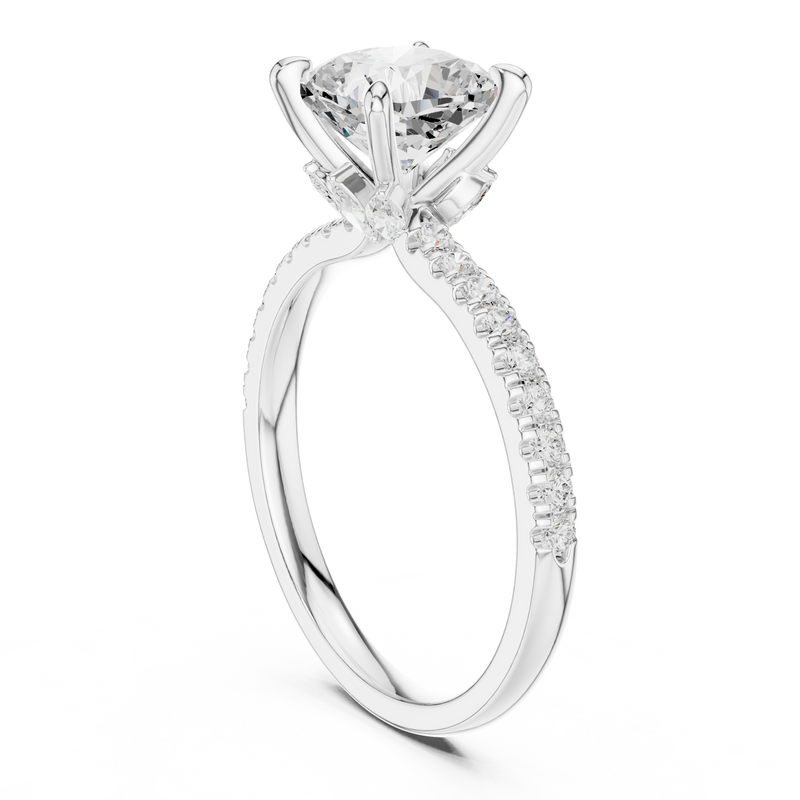 Ladies Ring DDLR-1010@7 - White Gold - Image