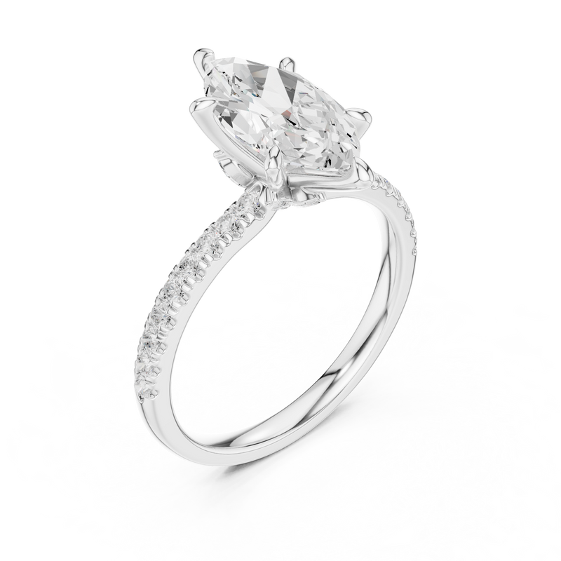 Ladies Ring DDLR-1012@7 - White Gold - Image
