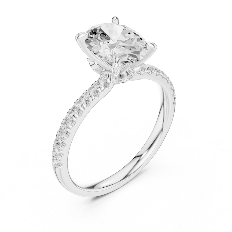 Ladies Ring DDLR-1013@7 - White Gold - Image