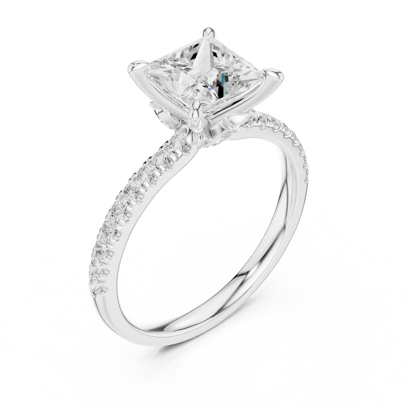 Ladies Ring DDLR-1014@7 - White Gold - Image