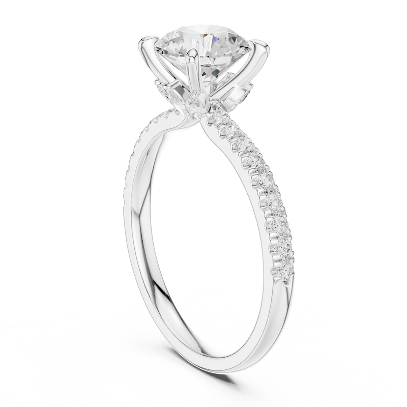 Ladies Ring DDLR-1016@7 - White Gold - Image