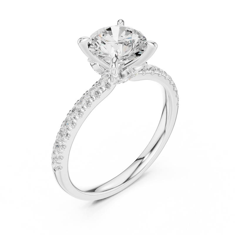 Ladies Ring DDLR-1016@7 - White Gold - Image