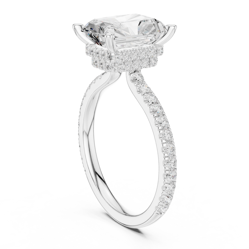 Ladies Ring DDLR-1019@7 - White Gold - Image