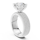 Ladies Ring DDLR-1021@7 - White Gold - Image