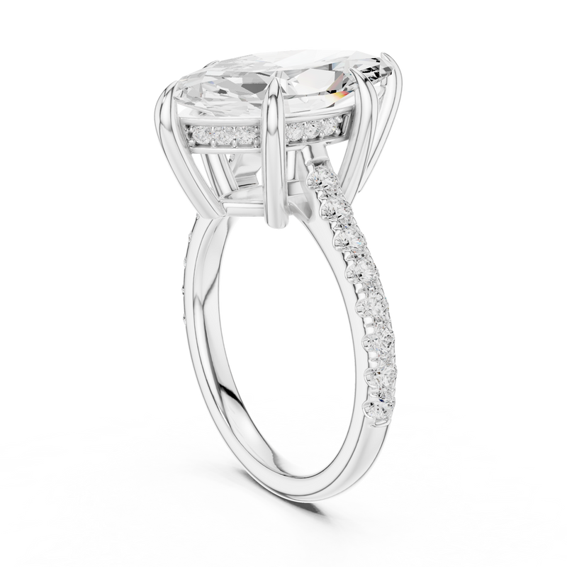 Ladies Ring DDLR-1026@7 - White Gold - Image