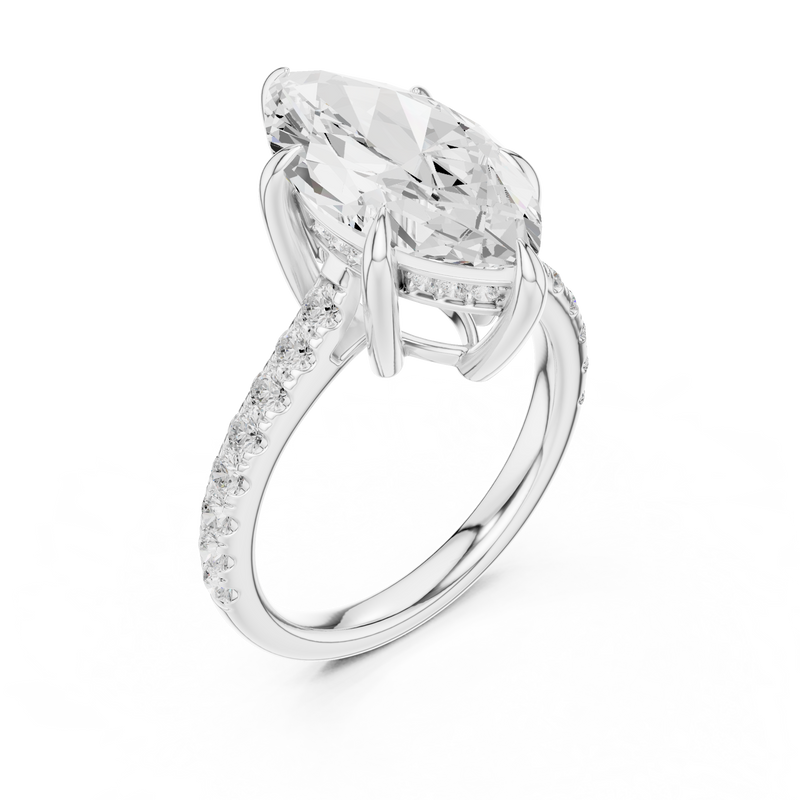 Ladies Ring DDLR-1026@7 - White Gold - Image