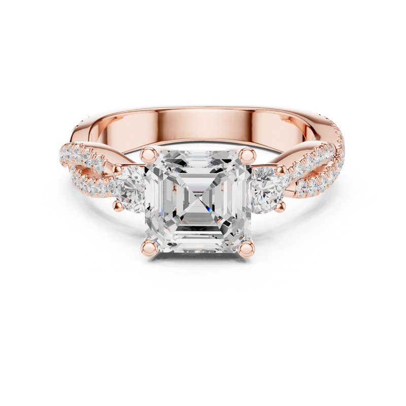 Ladies Ring DDLR-1032@7 - Rose Gold - Image