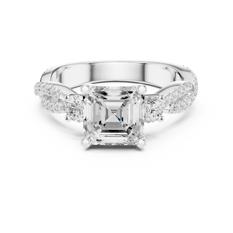 Ladies Ring DDLR-1032@7 - White Gold - Image