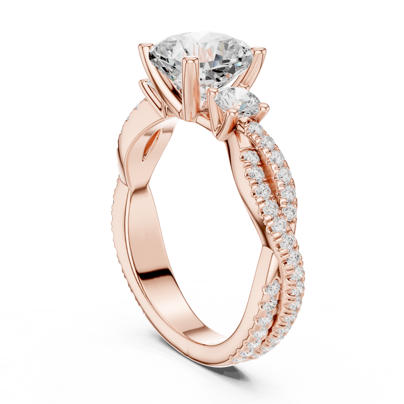Ladies Ring DDLR-1033@7 - Rose Gold - Image