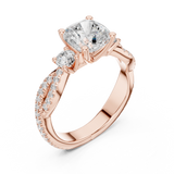Ladies Ring DDLR-1033@7 - Rose Gold - Image