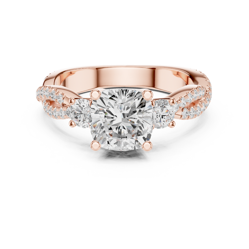 Ladies Ring DDLR-1033@7 - Rose Gold - Image