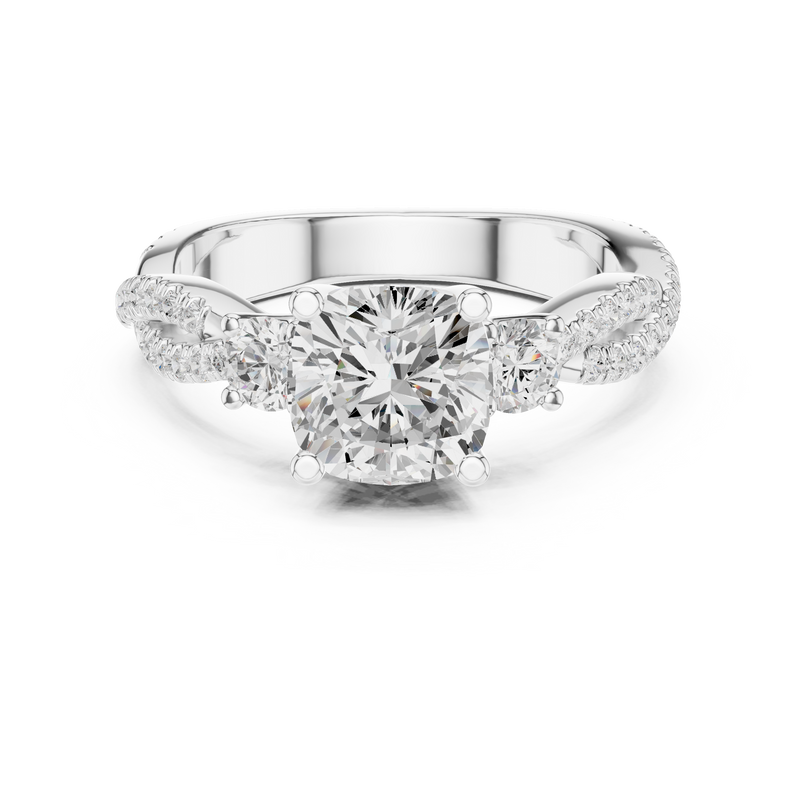 Ladies Ring DDLR-1033@7 - White Gold - Image