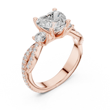Ladies Ring DDLR-1034@7 - Rose Gold - Image
