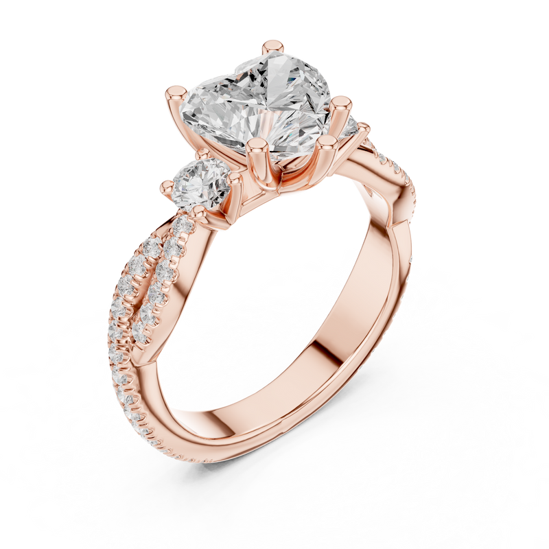 Ladies Ring DDLR-1034@7 - Rose Gold - Image