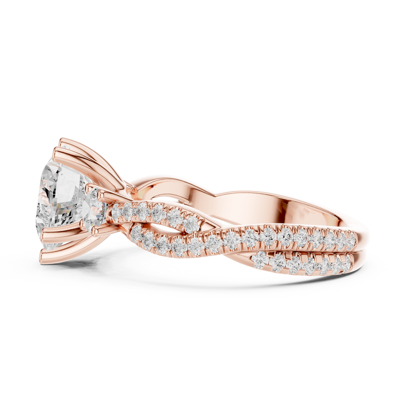 Ladies Ring DDLR-1034@7 - Rose Gold - Image