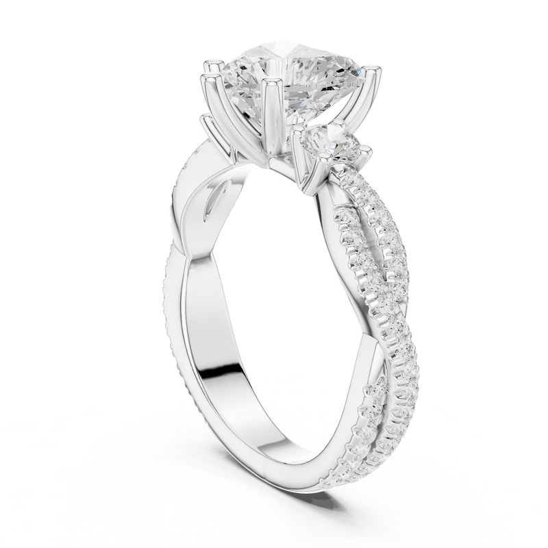 Ladies Ring DDLR-1034@7 - White Gold - Image