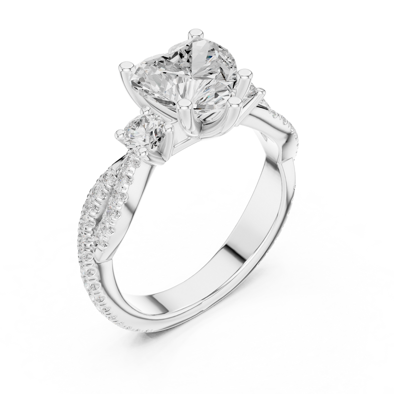 Ladies Ring DDLR-1034@7 - White Gold - Image