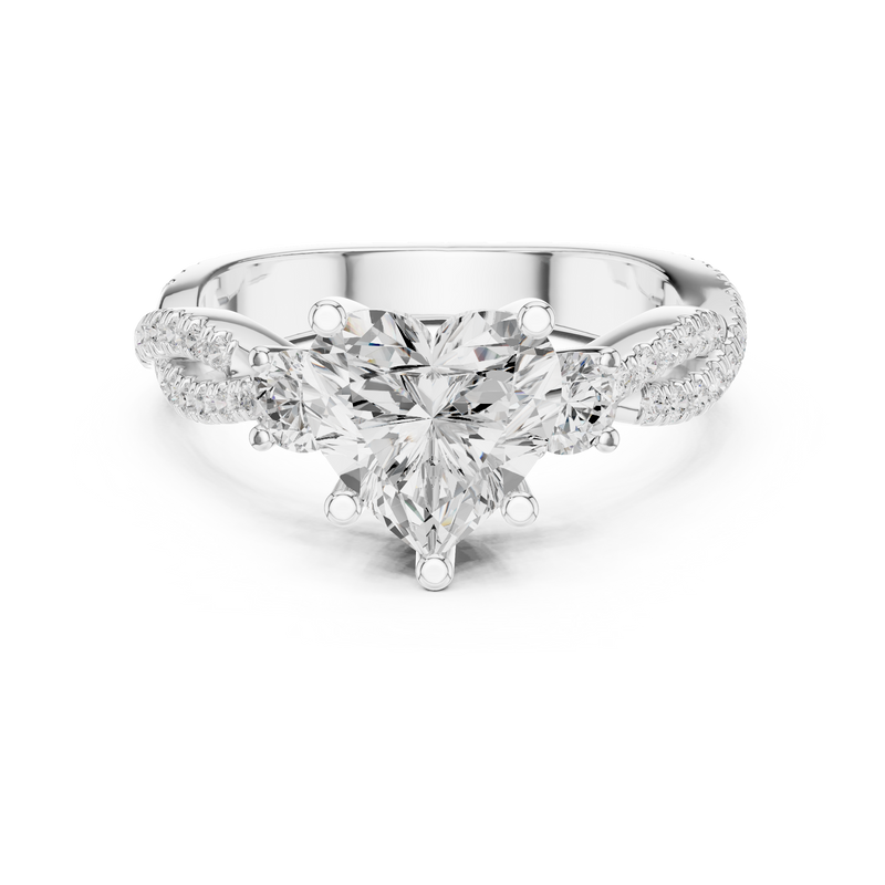 Ladies Ring DDLR-1034@7 - White Gold - Image