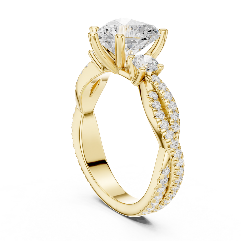 Ladies Ring DDLR-1034@7 - Yellow Gold - Image