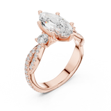 Ladies Ring DDLR-1035@7 - Rose Gold - Image