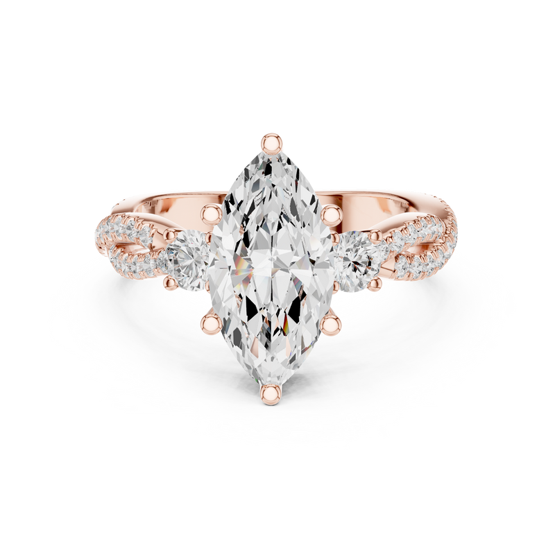 Ladies Ring DDLR-1035@7 - Rose Gold - Image