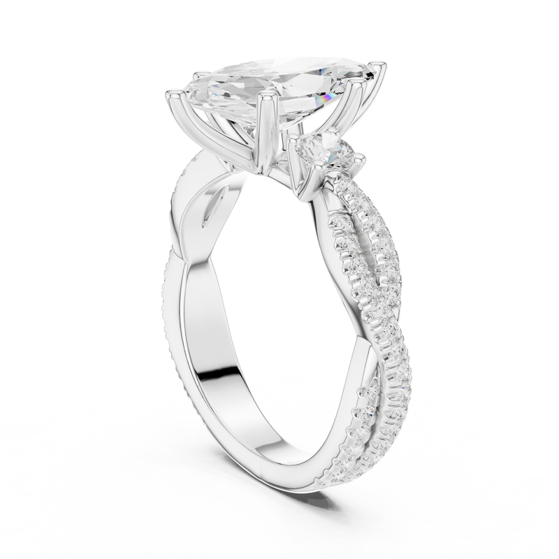 Ladies Ring DDLR-1035@7 - White Gold - Image