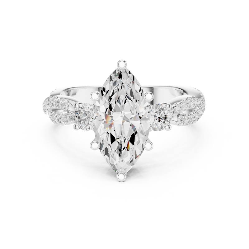 Ladies Ring DDLR-1035@7 - White Gold - Image