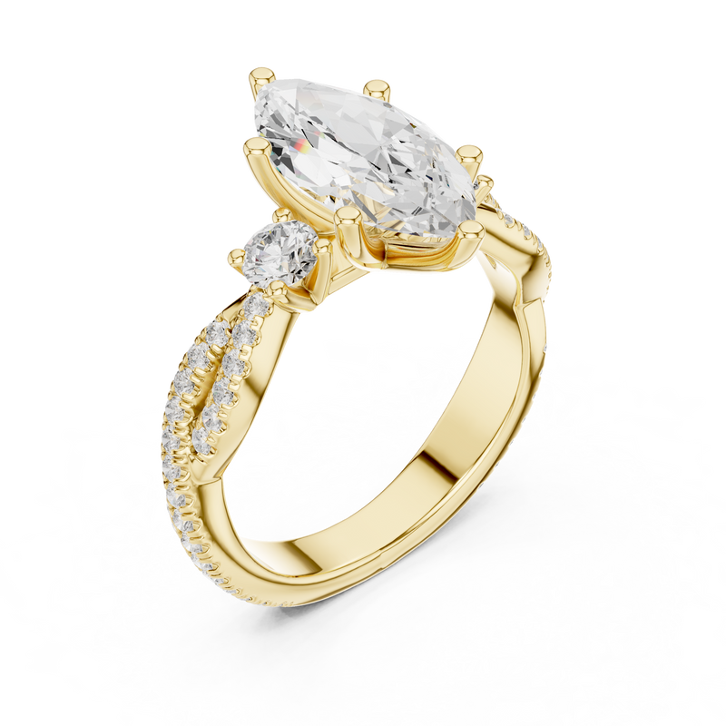 Ladies Ring DDLR-1035@7 - Yellow Gold - Image