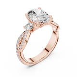 Ladies Ring DDLR-1036@7 - Rose Gold - Image